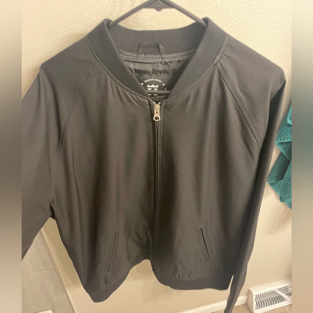 Haggar Size Large Black Bomber Jacket